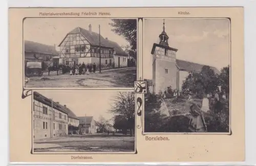 40202 Mehrbild Ak Borxleben Materialwarenhandlung usw. 1916