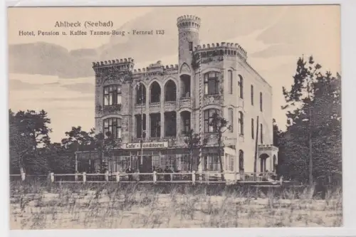 909895 Ak Seebad Ahlbeck Hotel, Pension und Kaffee Tannenburg um 1910