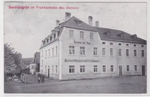 54062 Ak Geroldsgrün im Frankenwald Gasthof zur Post 1934