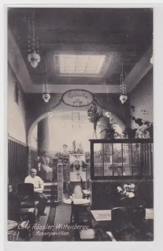 910197 Feldpost Ak Wittenberge Café Rössler Rosenpavillon 1916