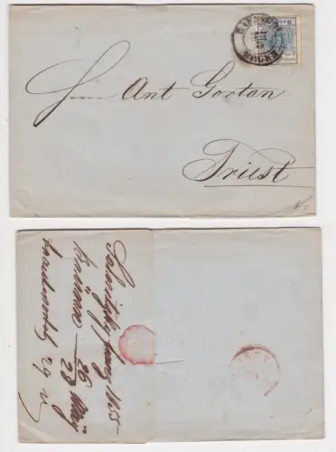 96897 Brief 6 Kreuzer Österreich von Brünn nach Triest 27.3.1855