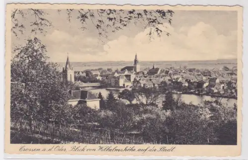 40278 Ak Crossen a.d. Oder Krosno Odrzańskie Blick von der Wilhelmshöhe 1934