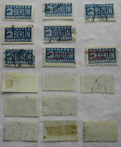 Wohnungsbau-Abgabe Notopfer Berlin 1949 Michel 800 EUR Harlos BPP (151529)