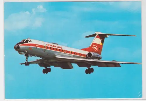 907546 Foto Ak Interflug TU 134 Turbinenluftstrahlverkehrsflugzeug 1980