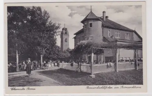 909107 Ak Chemnitz-Borna Bismarckschlößchen am Bismarckturm um 1930