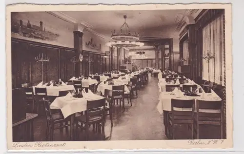 909239 Ak Berlin Linden-Restaurant Innenansicht 1936