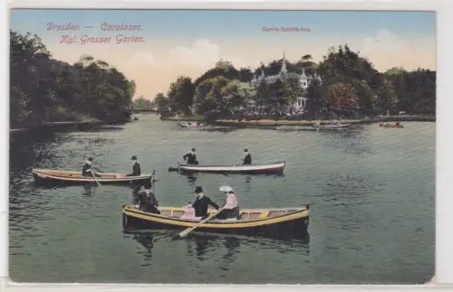 909225 Ak Dresden Kgl. Grosser Garten Carolasee um 1920