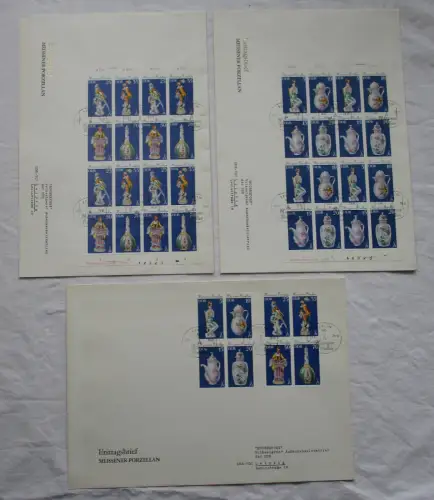 DDR 1979 Meissener Porzellan Mi.-Nr. 2464-71 KLB auf 2 großen FDC (113729)
