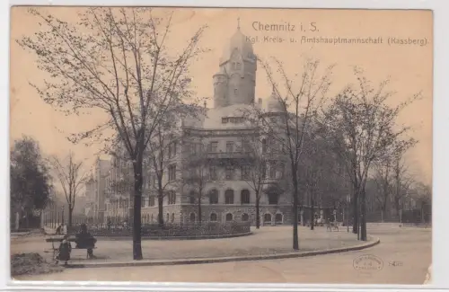 909104 Ak Chemnitz in Sachsen Kgl. Kreis- u. Amtshauptmannschaft Kassberg 1907
