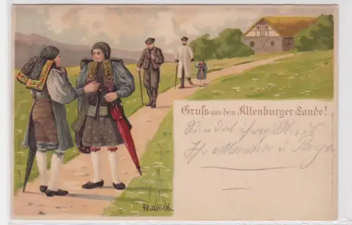 910383 Ak Gruss aus dem Altenburger Lande! Altenburger Tracht 1911