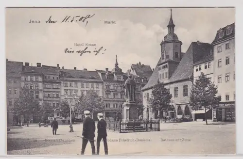 95229 Ak Jena 11.05.08. Markt, Hotel Sonne. 1908