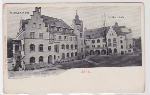 910683 Ak Jena. Neuw Lesehalle. Volkshaus. um 1920