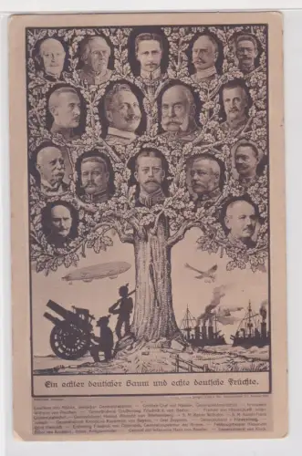 909208 Feldpost AK Ein echter deutscher Baum und echte deutsche Früchte 1917