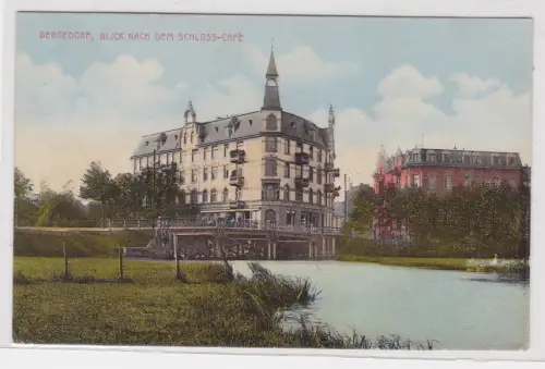 909716 Feldpost Ak Bergedorf Blick nach dem Schloss-Café 1917