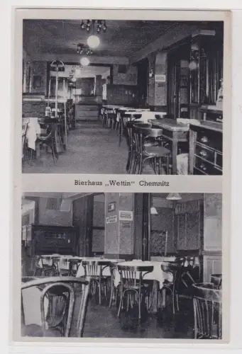 908188 Mehrbild Ak Chemnitz Bierhaus "Wettin" Planettastraße 1942