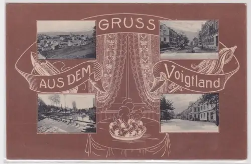 904714 Mehrbild Ak Gruss aus dem Voigtland Rodewisch um 1910