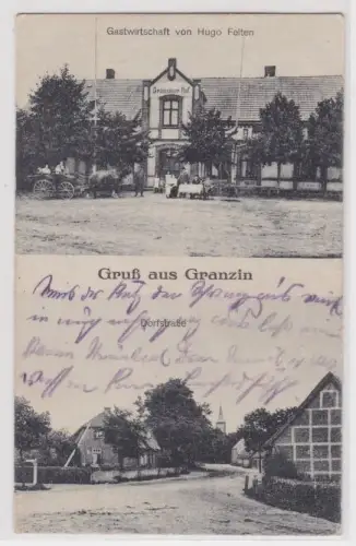 906062 Mehrbild Ak Gruß aus Granzin Gastwirtschaft von Hugo Felten um 1920