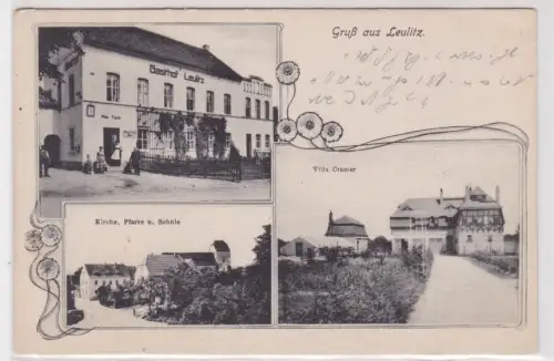900502 Mehrbild Ak Gruß aus Leulitz bei Bennewitz Gasthof usw. 1916
