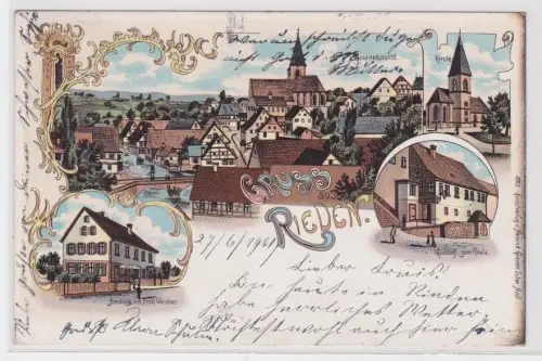 908954 Ak Lithographie Gruß aus Rieden bei Schwäbisch Hall 1901