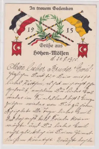 905734 Patriotika Ak Grüße aus Hohen-Mölsen "In treuen Gedenken" 1915