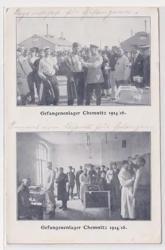 908621 Mehrbild Ak Gefangenenlager Chemnitz 1914/16 Lazarett