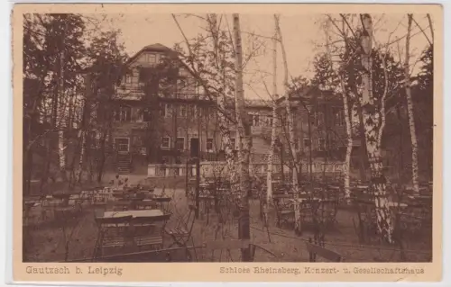 910225 AK Gautzsch - Schloss Rheinsberg, Konzert- und Gesellschaftshaus 1928