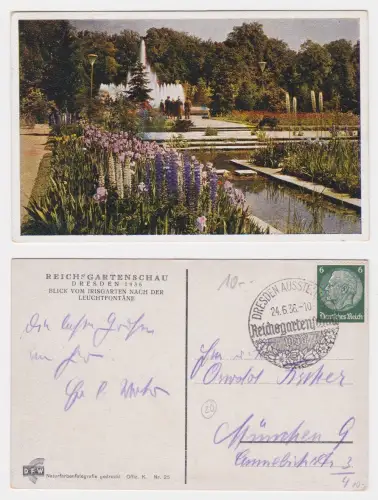909840 AK Reichsgartenschau Dresden 24. April - 11. Oktober 1936