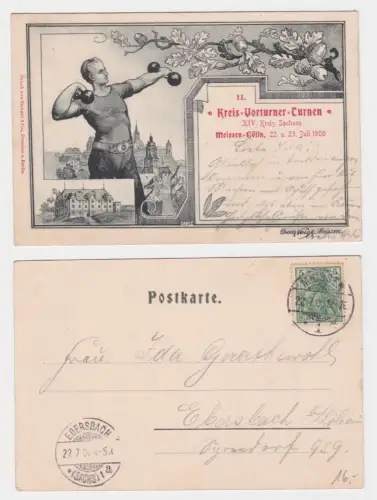 909734 Ak II.Kreis Vorturner Turnen Meissen Cölln 1900
