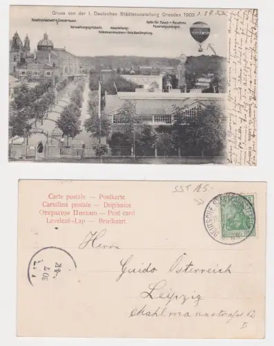 909739 Ak Gruß von der I. Deutschen Städte Ausstellung zu Dresden 1903