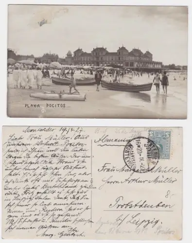 909724 Foto Ak Montevideo Unruguay Playa Pocitos 1927