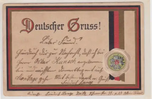 83960 Präge Ak Deutscher Gruss! um 1909