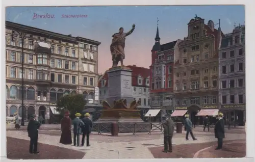 908757 Ak Breslau Wrocław Blücherplatz 1916