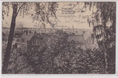 908864 AK Bromberg Bydgoszcz Wissmann Höhe mit Blick auf Bromberg 1915