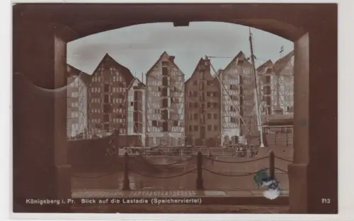908748 Ak Königsberg Pr. Blick auf die Lastadie (Speicherviertel) 1927