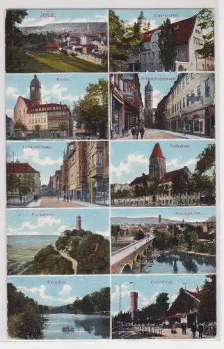 908898 Mehrbild Ak Jena, Totalansicht.  1911