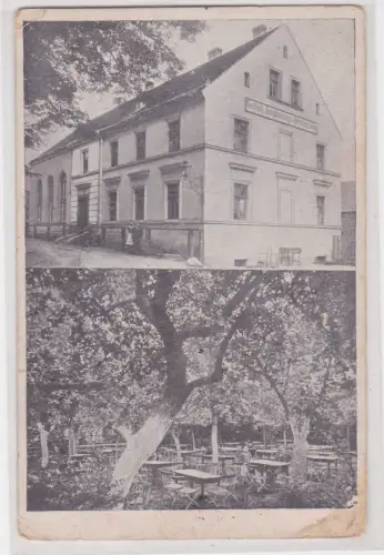 908875 Ak Gruss aus Schalkau (Skałka) Breslau - Gasthof  mit Gartenpartie 1915