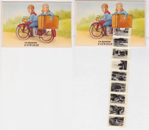 909155 Leporello Ak Un Bonjour d´Aywaille Belgien 1967