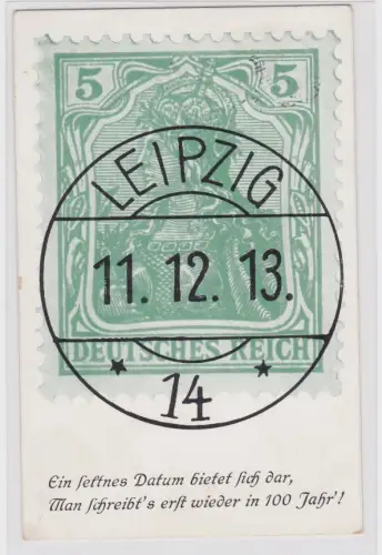 909990 Ak Leipzig Datumsspielerei 11.12.1913 Postamt 14