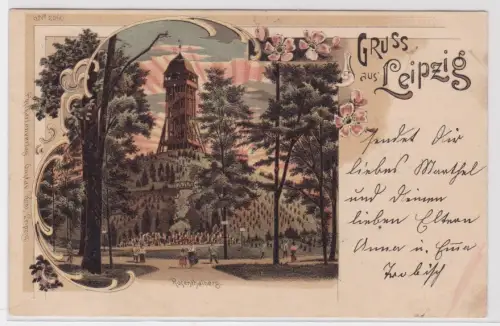 909987 Lithographie Ak Gruss aus Leipzig vom Rosenthalberg 1900
