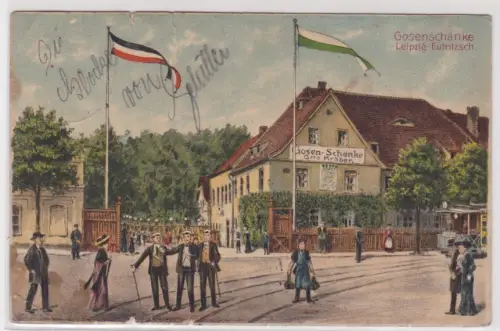 910123 Ak Leipzig Eutritzsch Gosenschänke 1914