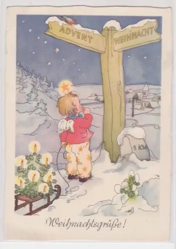 71492 AK Margret Savelsberg - Weihnachtsgrüße! Kreuzung Advent Weihnacht 1940