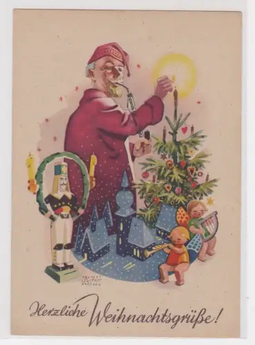 95458 Künstler AK Herzliche Weihnachtsgrüße! Helmut Seifert Dresden 1948