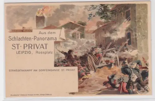 910116 Ak Schlachten-Panorama St.Privat Leipzig Rossplatz um 1900