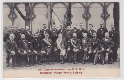 910111 Ak Gesamtvorstand des deutschen Kriegerverein Leipzig um 1910