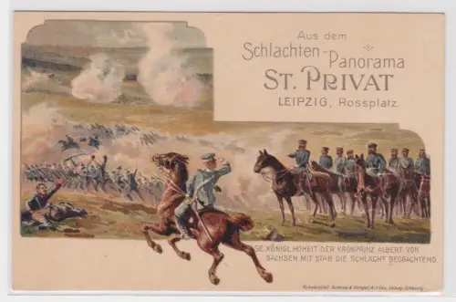 910105 Ak Schlachten-Panorama St.Privat Leipzig Rossplatz um 1900