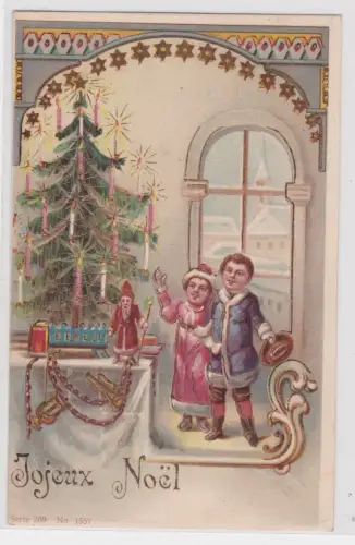 04043 Ak Jojeux Noël Fröhliche Weihnachten - Kinder schauen auf Weihnachtsbaum