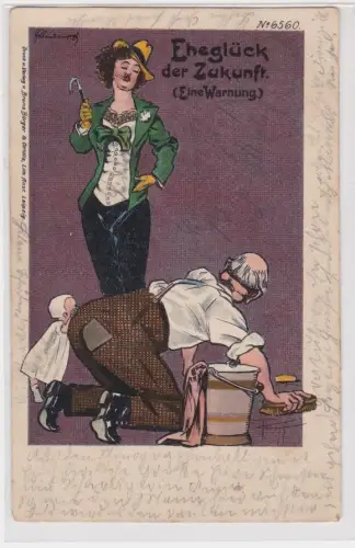 909317 Künstler Ak Bruno Bürger: Eheglück der Zukunft 1902