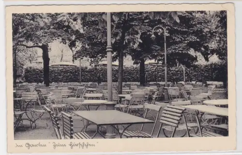 910575 Ak Im GartenZum Hirschchen. Düsseldorf. Alte Gaststätte am Jägerhof. 1937