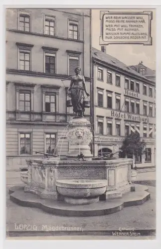 909866 Ak Leipzig. Mägdebrunnen. Entwurf: Werner Stein. um 1906
