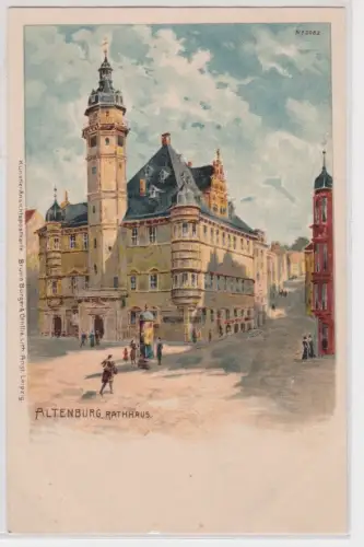 910078 Bruno Bürger No. 2082 AK Altenburg - Rathaus, Straßenansicht